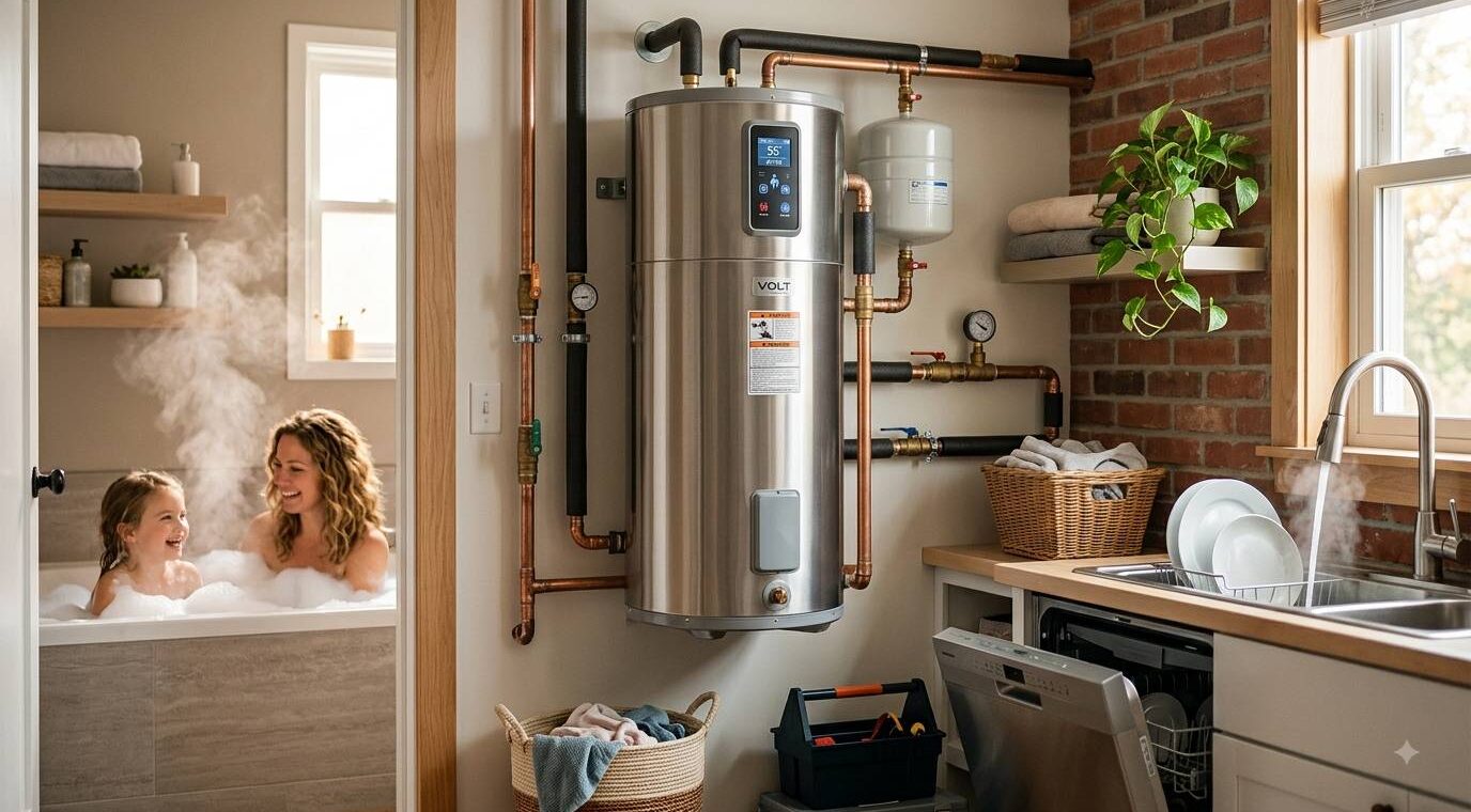 Hot water